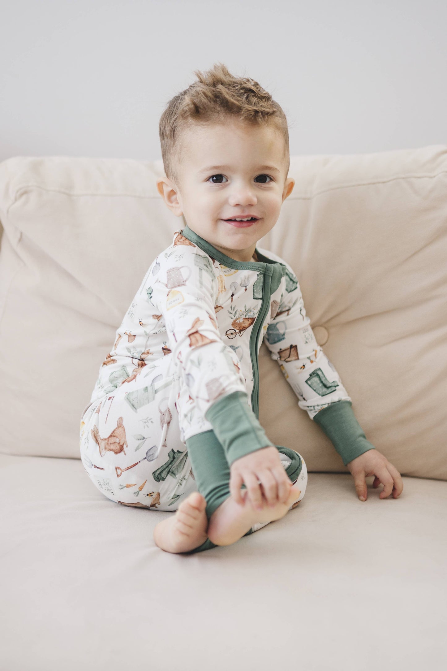 Spring Garden Bamboo Pajama Zippy