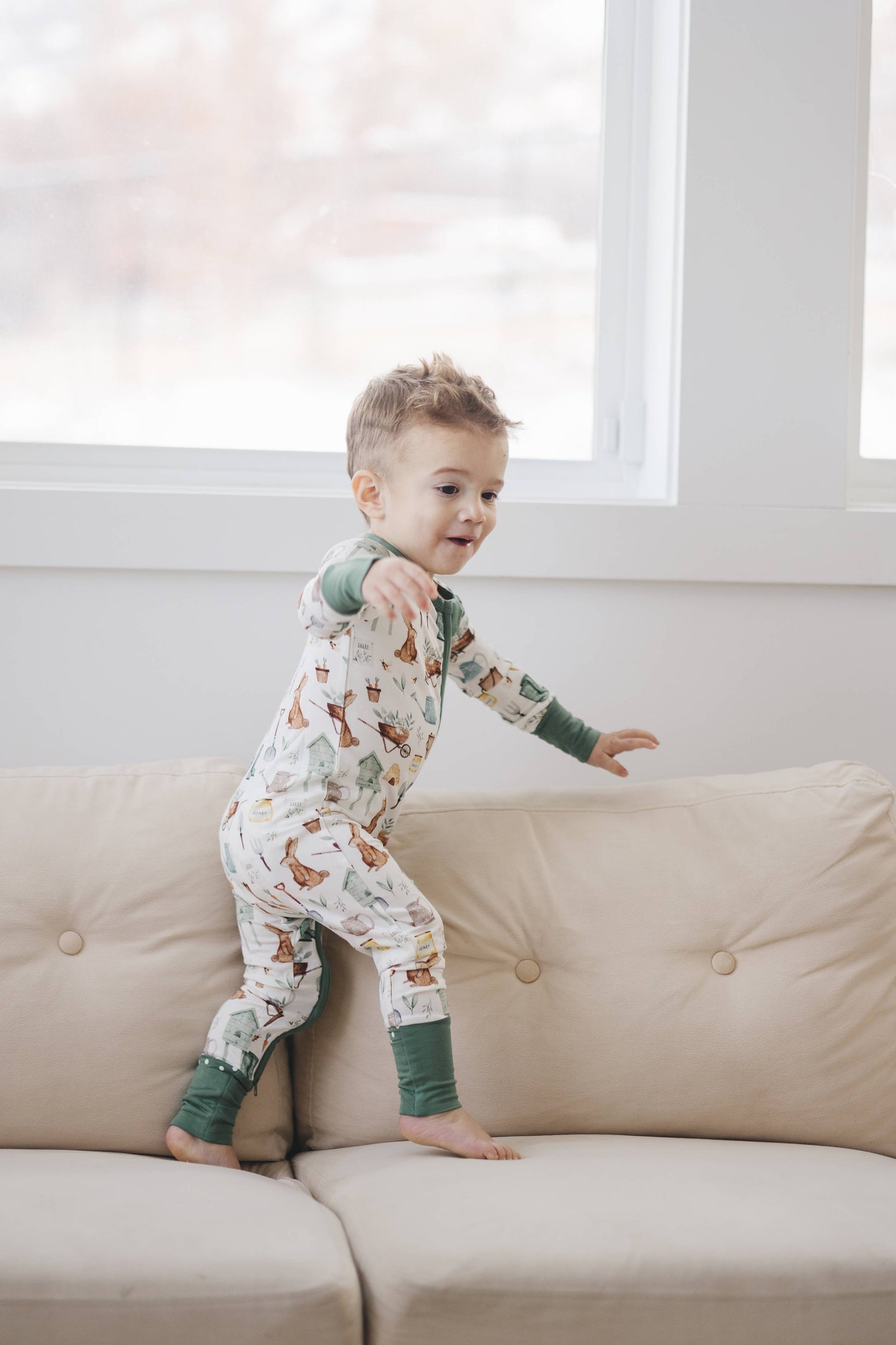 Spring Garden Bamboo Pajama Zippy