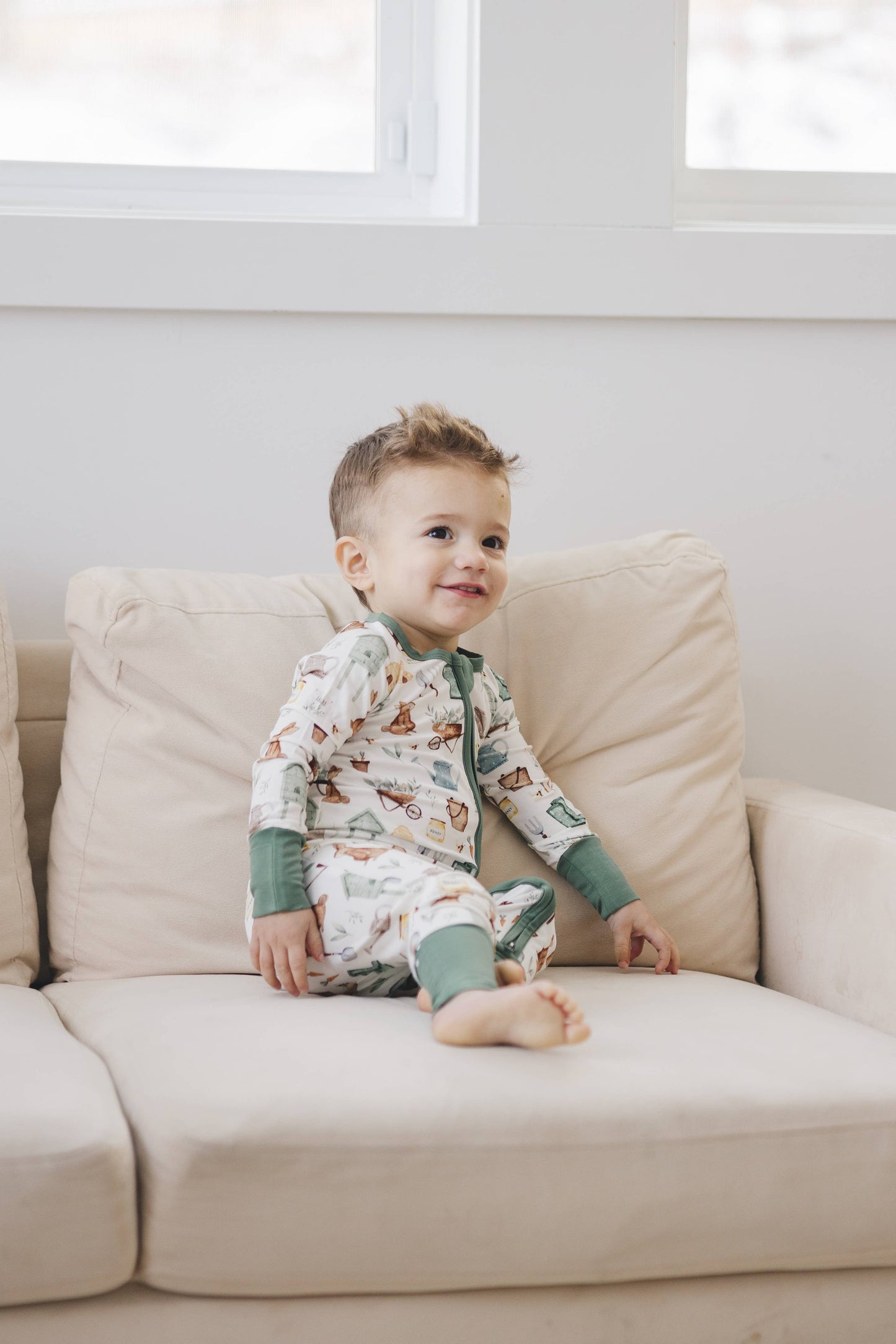 Spring Garden Bamboo Pajama Zippy
