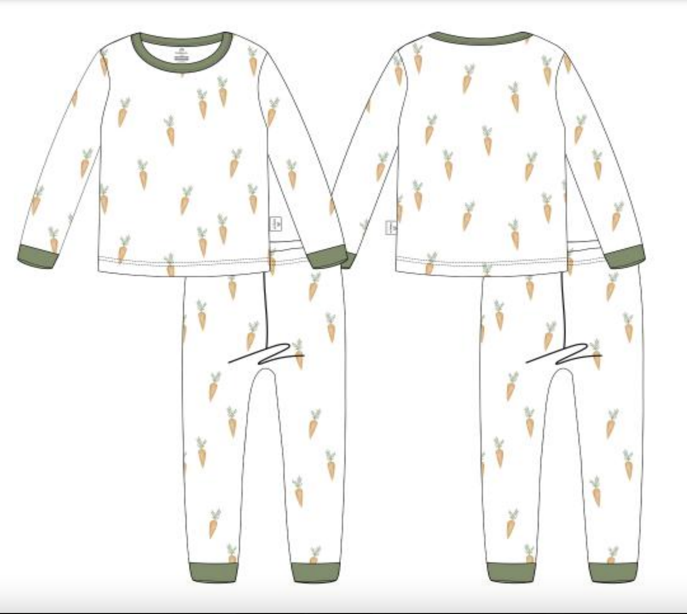 Carrot Bamboo Pajama Set