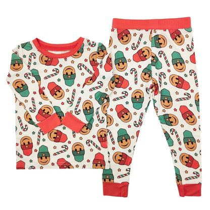 Christmas Smiley Bamboo Pajama Set