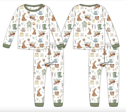 Spring Garden Bamboo Pajama Set