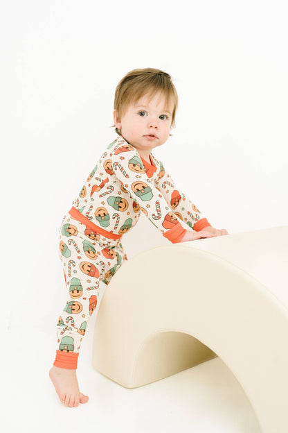 Christmas Smiley Bamboo Pajama Set