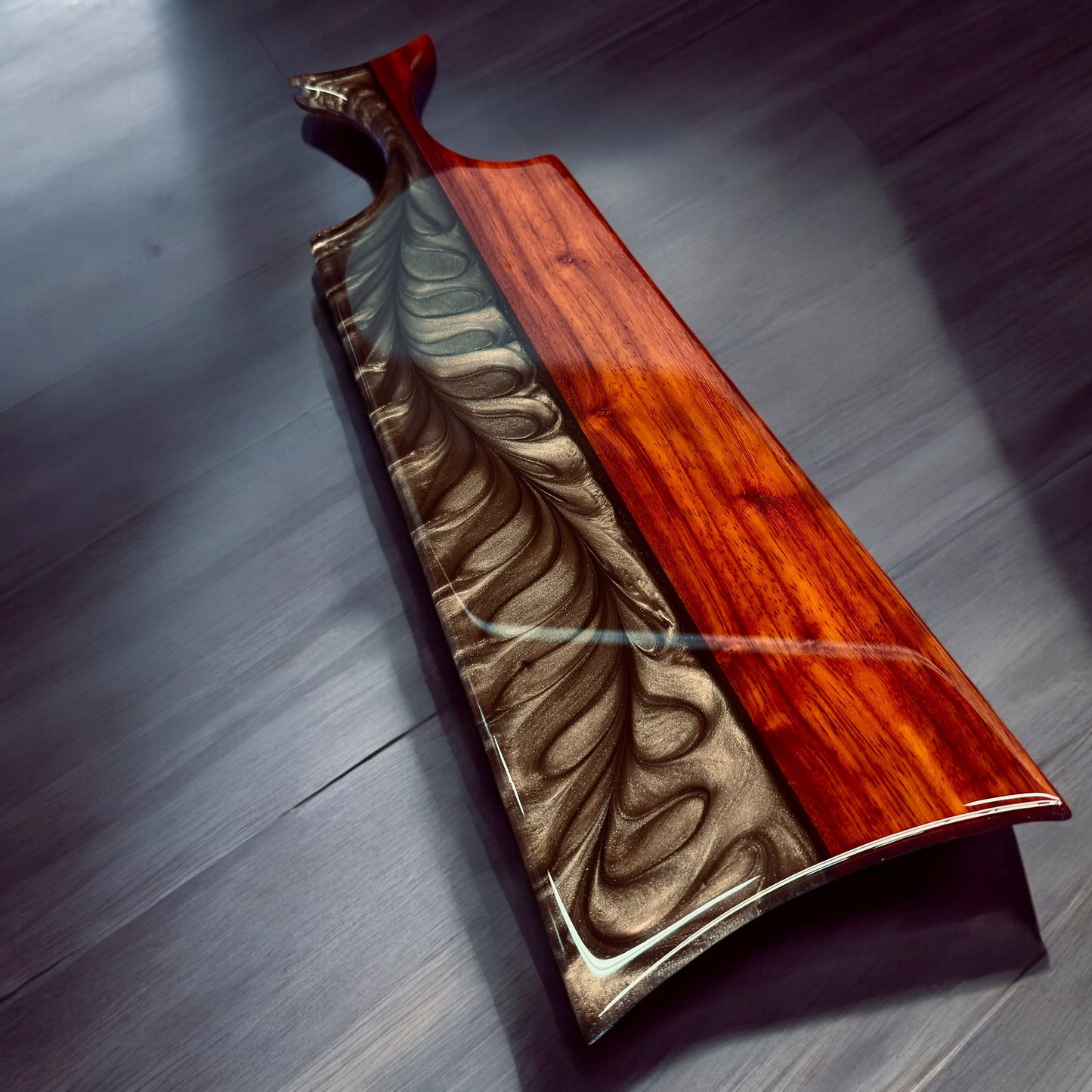 Fin Handle - Bronze Gold Charcuterie Board