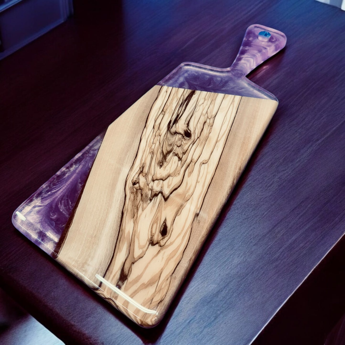 Flared Handle - Rose Quartz Charcuterie Board