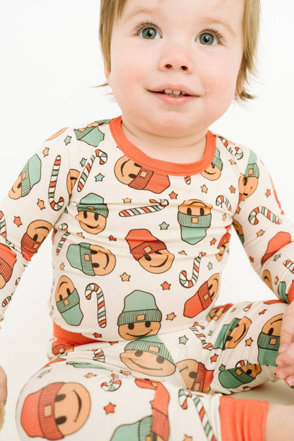 Christmas Smiley Bamboo Pajama Set