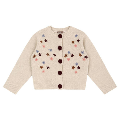 Floras Embroidery Knit Cardigan