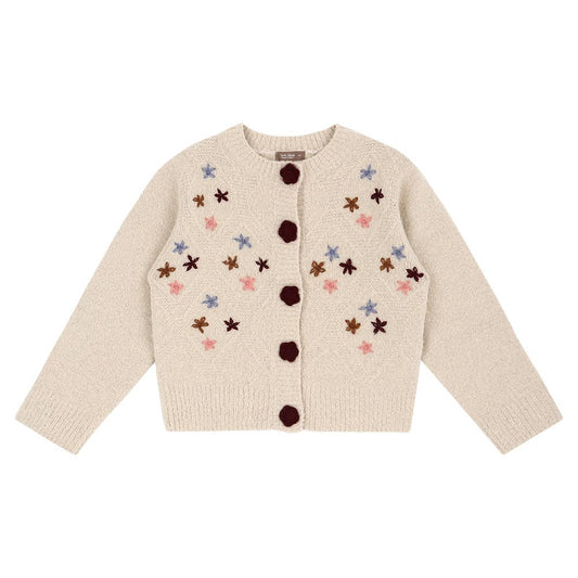 Floras Embroidery Knit Cardigan